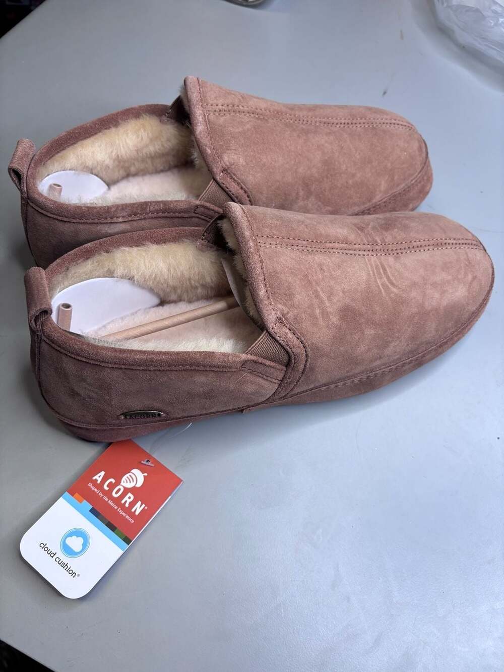 Acorn mens Romeo Slipper, Walnut, size 11